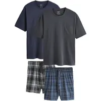 Next Pyjamas kort blå / mørkeblå / antracit / lysegrå