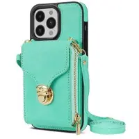 Mtp Products iPhone 14 Pro Max Alt-i-et cover med pung og rem - Mynte