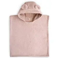 Mushie Poncho -håndklæde til småbørn og børn (rødme) | Organisk Terry Cotton | Alder 1-3 år