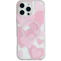 Mtp Products iPhone 16 Pro Pure Love magnetisk hybrid-cover - pink