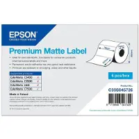 Epson Premium - Mat - permanent akryllisk klæbemiddel - 76x127 mm 960 etikette(r) - for ColorWorks C7500, C7500G, CW-C6000Ae, CW-C6000Pe, TM-C7500