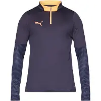 Puma Træningstrøje IndividualCUP 1/4 Lynlås - Navy/Rød/Orange, størrelse Large
