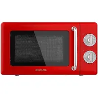 Cecotec 01710, Bordplade, Grill mikroovn, 20 L, 700 W, Dreje, Rød, Rustfrit stål