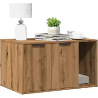 vidaXL toiletskjuler kattebakke 80x50x45 cm konstrueret træ kunsteg