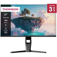 Thomson M27QG5Y14, 68,6 cm (27), 2560 x 1440 pixel, Quad HD, LED, 5 ms, Grå