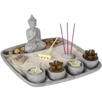 Atmosphera Zen-have med Buddha-figur 23x23 cm