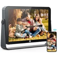 Kodak WiFi fotoramme 10" FHD / grå digital billedramme med app-deling / 32 GB genopladelig multimedieskærm