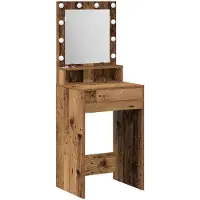 vidaXL Klædeskab Gammelt træ 50 x 41 x 135 cm Konstrueret træ