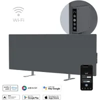 AENO GH2S Premium Eco Smart Elvarmer 700W App + Knap Grå