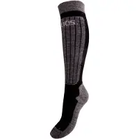 Helios Merino One 60, skistrømper, 2 par, sort