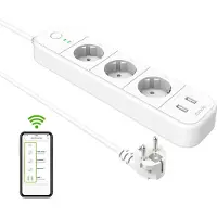 Tenda Sp15 3-vejs Stikkontakt Adapter 250v