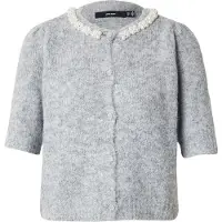 Vero Moda Cardigan 'VMOcean' grå-meleret / perlehvid