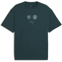 Puma Manchester City FtblStatement Cellerator Tee Unisex, Clothing, Green Terrain, XS