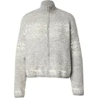 Vero Moda Cardigan 'VMSANTANORDIC' lysegrå / hvid