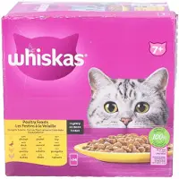 Whiskas 7+ Fjerkræ Selection i sauce vådfoder til katte multipack (poser 85 g)