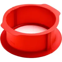 Lékué charlotte springform med tallerken 18 cm Rød