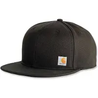 Carhartt Ashland-kasket - 100 % bomuld, fugttransporterende og hurtigtørrende, flad skygge, Sort, Én størrelse
