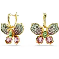 Swarovski Øreringe 'Idyllia' gul / guld / grøn / lyserød