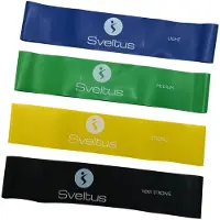 SVELTUS Juostu mankštai rinkinys AEROBIC LATEX BANDS 4vnt
