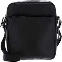 LANCASTER PARIS Skuldertaske 'Lancaster Sacoche Cuir Soft Vintage Noir/Bleu' sort