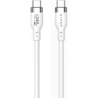 Targus HyperJuice - USB-kabel - USB-C (han) til USB-C (han) - USB 2.0 - 1 m - forlænget strømrækkevidde (EPR), USB Power Delivery (240 W) - hvid