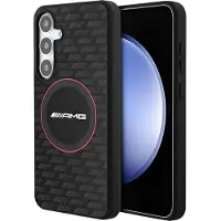 Mercedes AMG Silicone Carbon Pattern MagSafe-etui til Samsung Galaxy S24 - sort