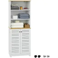 SoBuy Badeværelsesskab BZR44-W 60x160x30 cm