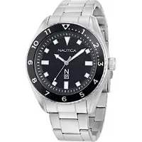 Nautica Analogt ur 'Finn World' sort / sølv