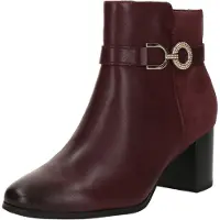 Caprice Bootie, red, made of Leather with Block heel, Size 37.5