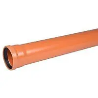 Wavin PVC-kloakrør 160x2000mm SN8 - enkeltlagsrør, EN1401.