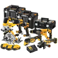 DeWalt COMBO-sæt 18V DCK706P3T (DCD805, DCF850, DCS355, DCH263, DCG405, DCS572, DCS334) 3x5,0Ah 3xTSTAK