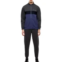 EA7 EA7til mænd. 7M000941_AF10377 Træningsdragt Athletic Colour Block grå (XL), Casual, Sport, Bomuld, Multisport, Lange ærmer