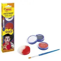 Jovi farver til ansigtsmaling Scary, 3x8 ml med pensel og svamp, mix farver