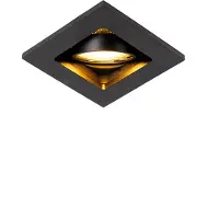 QAZQA Smart indbygningsspot sort inkl. WiFi GU10 justerbar - Qure