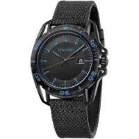 Calvin Klein CK Herreur K5Y31YB1 Earth Sort/Læder Ø42 mm