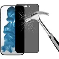 Mtp Products iPhone 14 Pro Privacy Full Cover Skærmbeskytter i Hærdet Glas - Sort Kant
