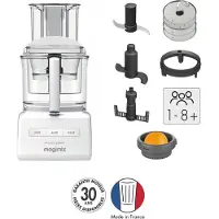 Magimix 18590F, 3,6 L, Hvid, Knapper, Rustfrit stål, 1100 W, 210 mm