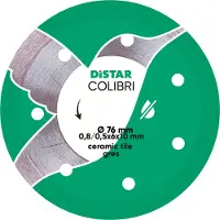 Distar diamantklinge COLIBRI 75 x 0,8 x 6 x 10H