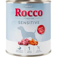 Rocco Sensitive 6 x 800 g - NYHED: Okse & gulerod