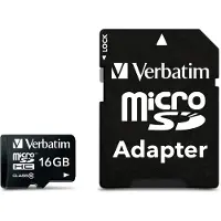 Verbatim 16GB MicroSDHC Hukommelseskort m. adapter, Class 10 0023942440826 Modsvarer: N/A