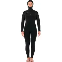 Rip Curl Dawn Patrol H 5/4 Mm Langærmet Våddragt Med Hætte Og Lynlås På Brystet Til Damer