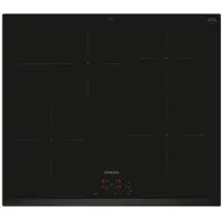 Siemens iQ300 EI631CFB1E, Sort, Indbygget, 60 cm, Zone induktionskogeplade, Keramisk, 4 zone(s)