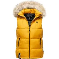 MARIKOO Vest 'Eisflöckchen' lysebeige / gul