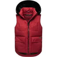 NAVAHOO Vest 'Zimthäschen XIV' mørkerød / sort