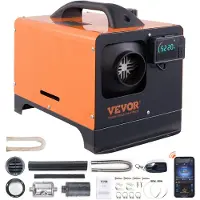 Vevor Diesel Luftvarmer Alt-i-en 12V 5-8KW Bluetooth App LCD til Bil RV Luftvarmer Luft Diesel Diesel Parkeringsvarmer Luftvarmer, 0,16-0,62 L/time Bil Dieselvarmer med LCD-skærm og fjernbetjening og