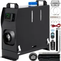 Vevor 5-8KW Diesel Luftvarmer, Diesel Parkeringsvarmer, Alt-i-en 12V Lastbilvarmer, Et Udtagshul, Med Sort LCD-Switch, Hurtig Opvarmende Dieselvarmer, Til RV Lastbil, Båd, Bus, Biltrailer, Campingvogn