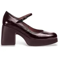 Wonders Wonderstil kvinder. H-4940_2024_9834 Lædersko Lady Bordeaux (41), 5-8 cm, Spænder, Casual, Rødbrun