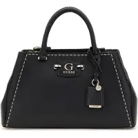 GUESS Skuldertaske 'Sac Bandoulière Anadela 3 Comp Satch Black' sort