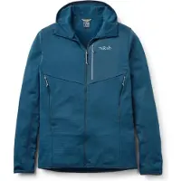 Rab - Fleece - Ascendor Hoody Tempest Blue til Unisex - Størrelse L - Blå