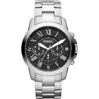 Fossil Ur - - Grant FS4736 - Sort Læder - Vandtæthed 5 ATM - Analog Kvarts
